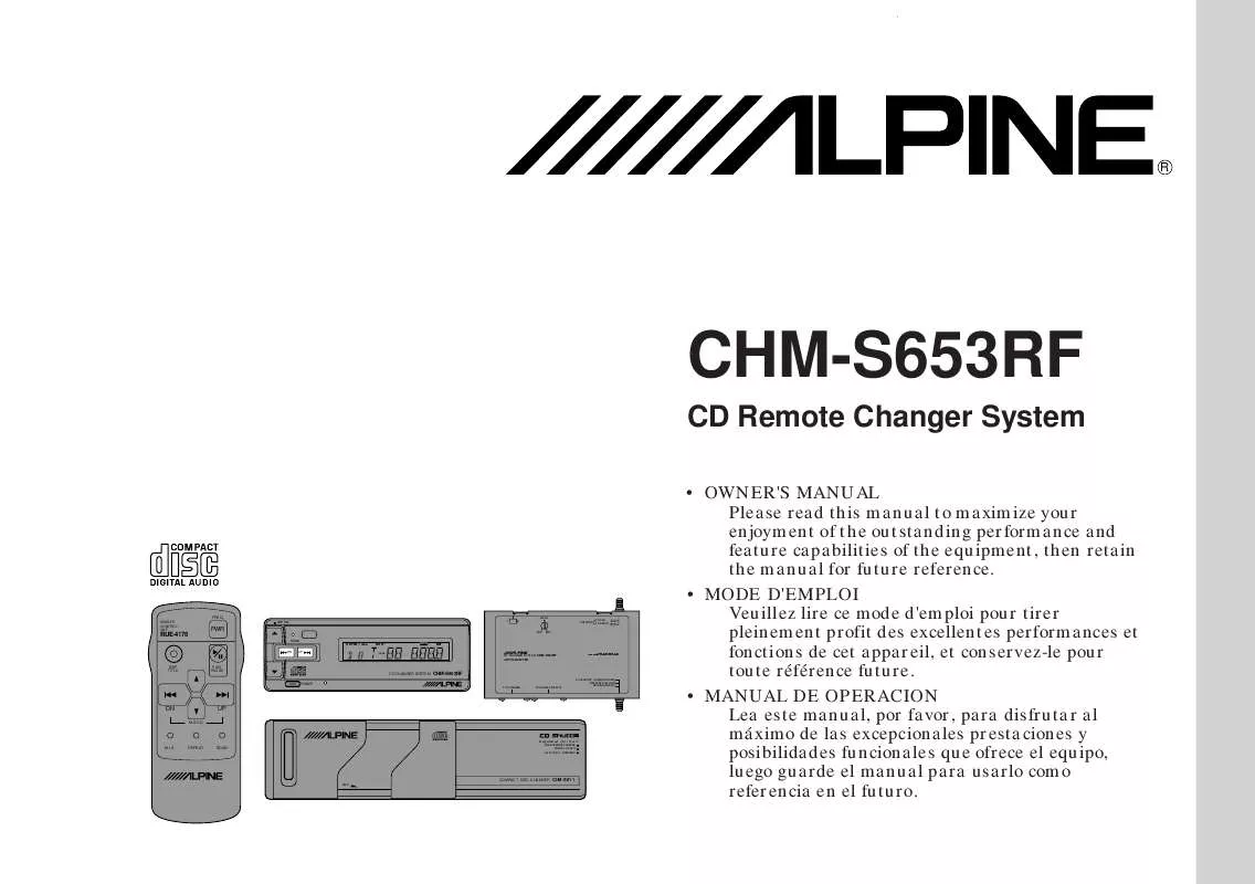 Mode d'emploi ALPINE CHM-S653RF