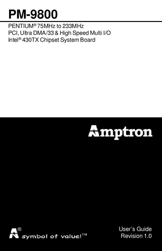 Mode d'emploi AMPTRON PM-9800