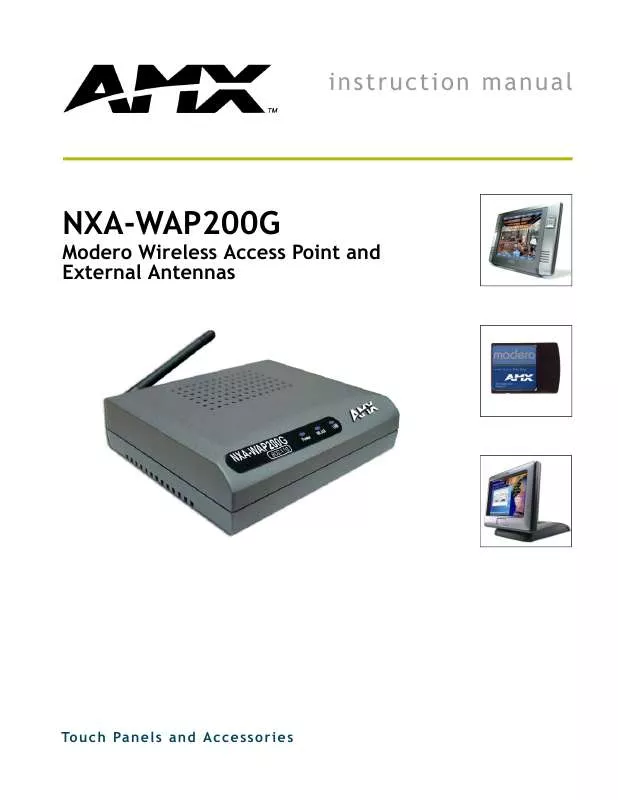 Mode d'emploi AMX NXA-WAP200G 802.11G WIRELESS ACCESS POINT