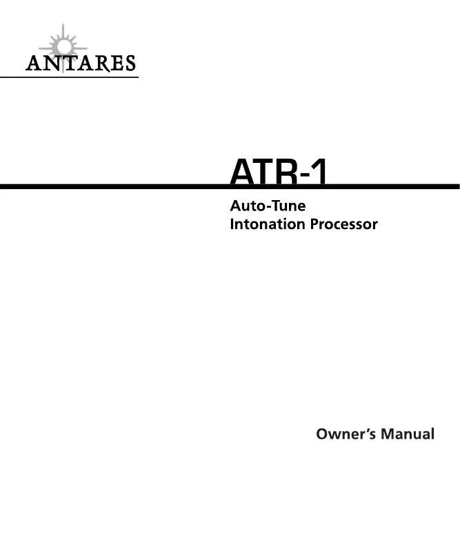 Mode d'emploi ANTARES ATR-1