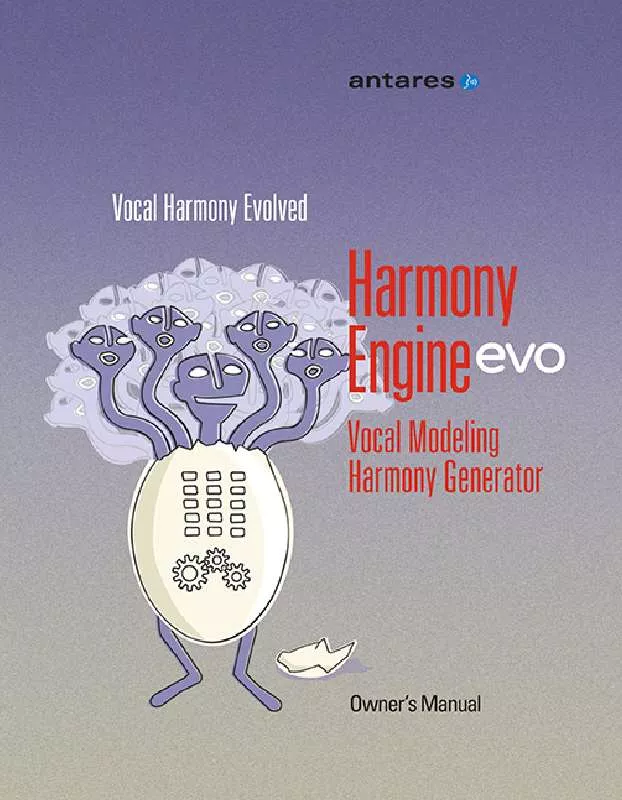 Mode d'emploi ANTARES HARMONY ENGINE EVO