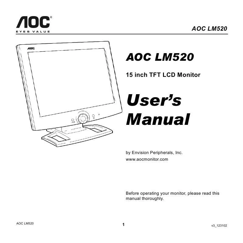 Mode d'emploi AOC LM520