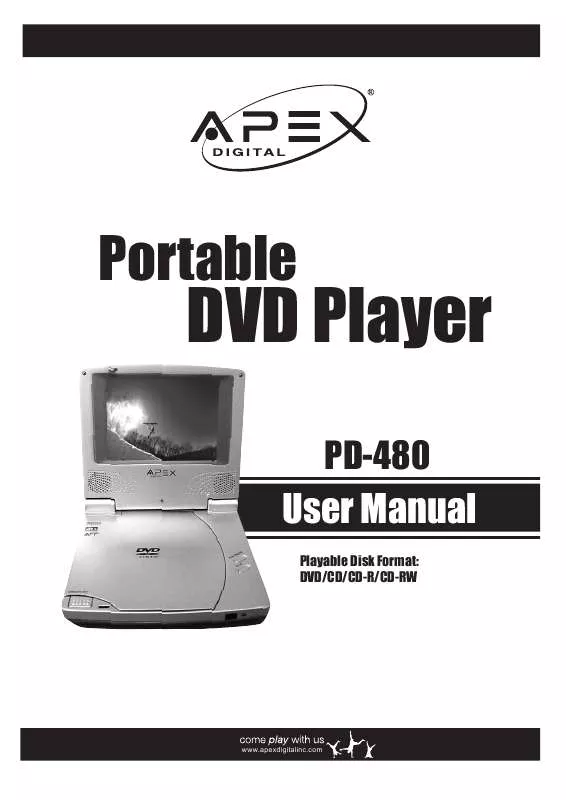 Mode d'emploi APEX DIGITAL PD-480