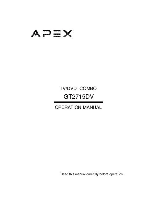 Mode d'emploi APEX GT2715DV