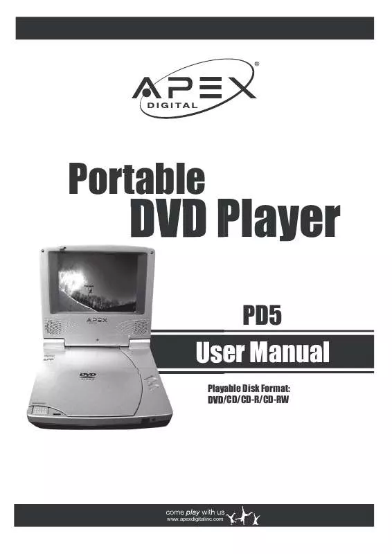 Mode d'emploi APEX PD-5