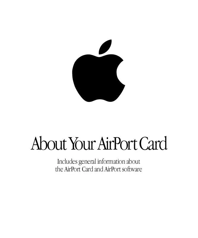 Mode d'emploi APPLE AIRPORT CARD