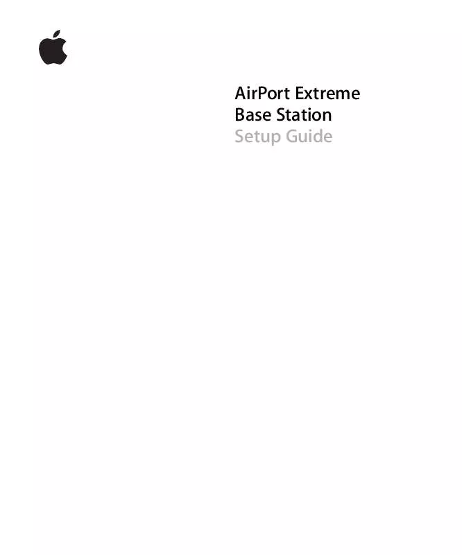 Mode d'emploi APPLE AIRPORT EXTREME BASE STATION