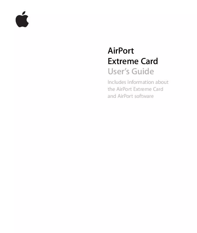 Mode d'emploi APPLE AIRPORT EXTREME CARD