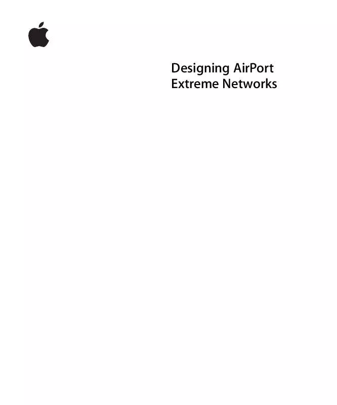 Mode d'emploi APPLE DESIGNING AIRPORT EXTREME NETWORKS V3.4