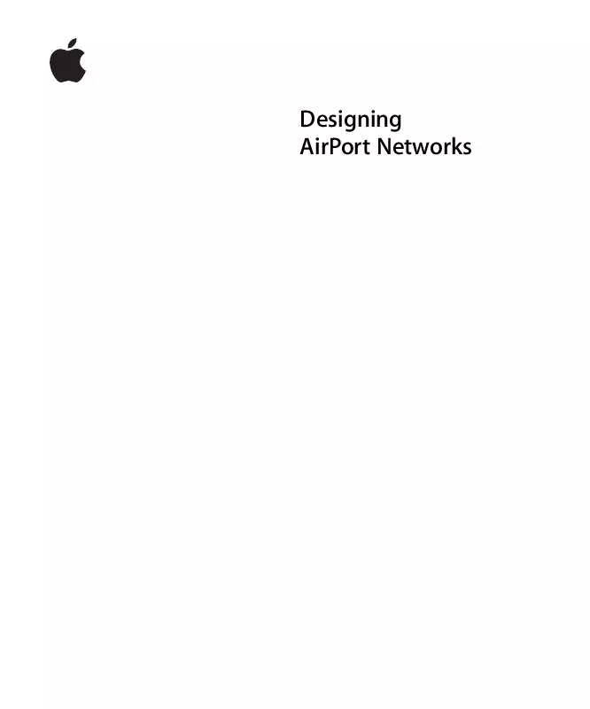 Mode d'emploi APPLE DESIGNING AIRPORT NETWORKS 4.2