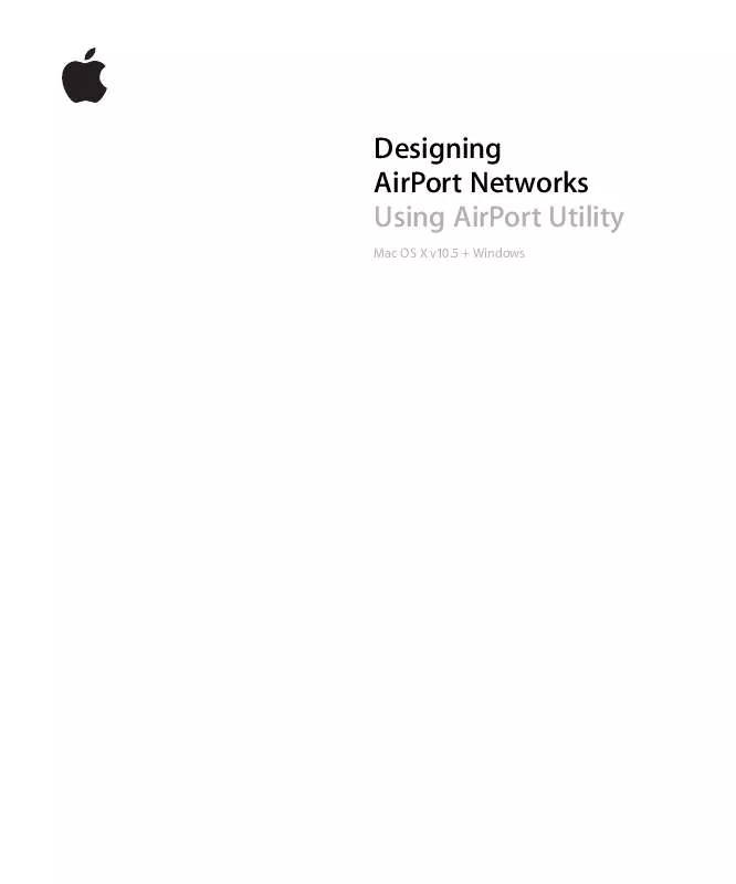 Mode d'emploi APPLE DESIGNING AIRPORT NETWORKS 10.5