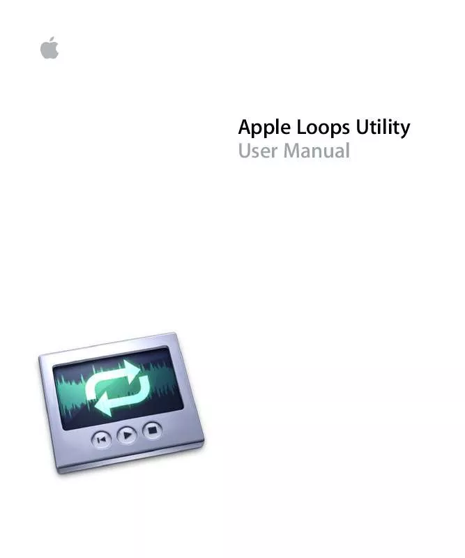 Mode d'emploi APPLE LOOPS UTILITY