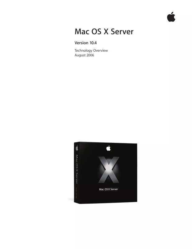 Mode d'emploi APPLE MAC OS X SERVER 10.4