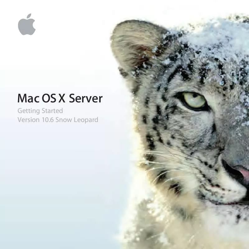 Mode d'emploi APPLE MAC OS X SERVER 10.6
