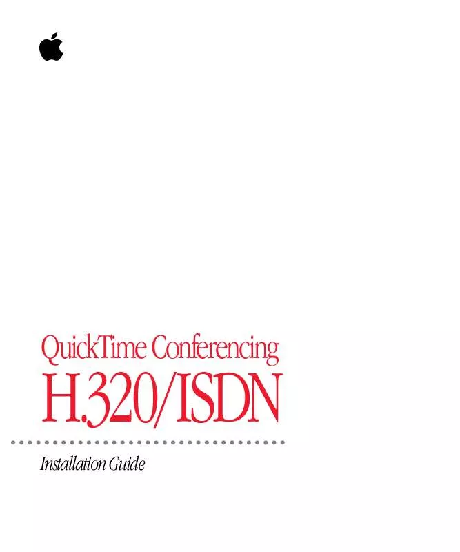 Mode d'emploi APPLE QUICKTIME CONFERENCING H.320 ISDN