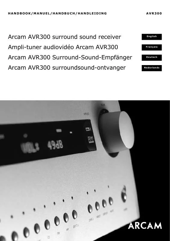 Mode d'emploi ARCAM AVR300