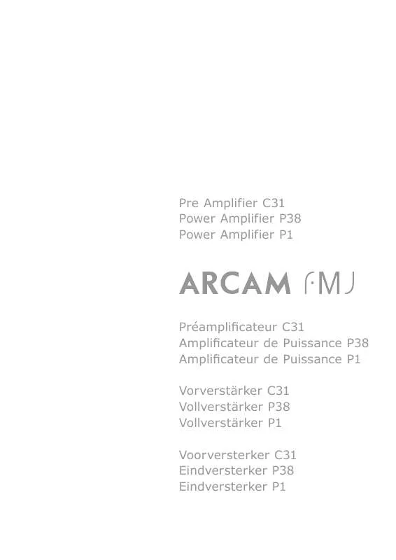 Mode d'emploi ARCAM C31