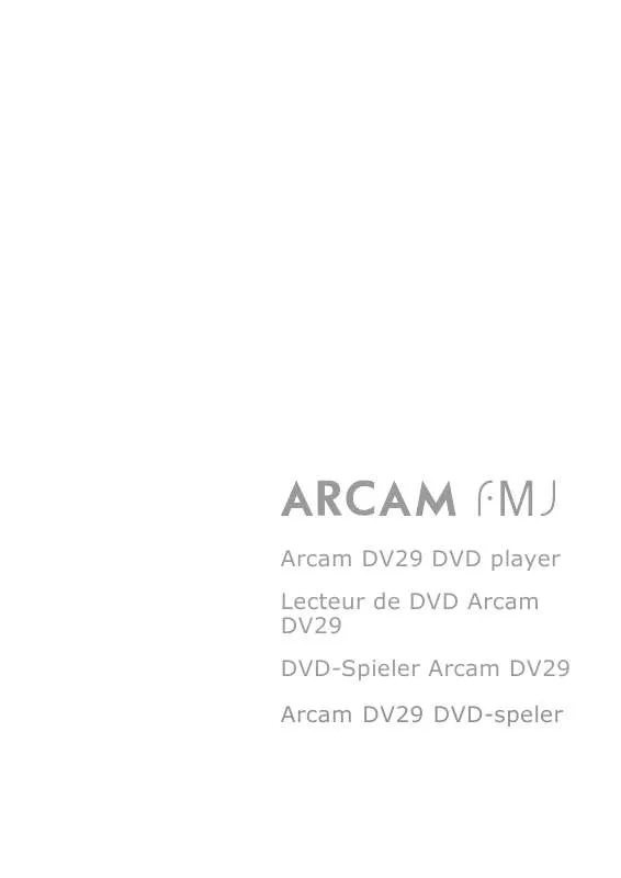 Mode d'emploi ARCAM DV29