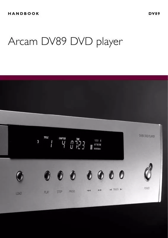 Mode d'emploi ARCAM DV89