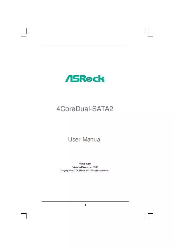 Mode d'emploi ASROCK 4COREDUAL-SATA2 R2.0
