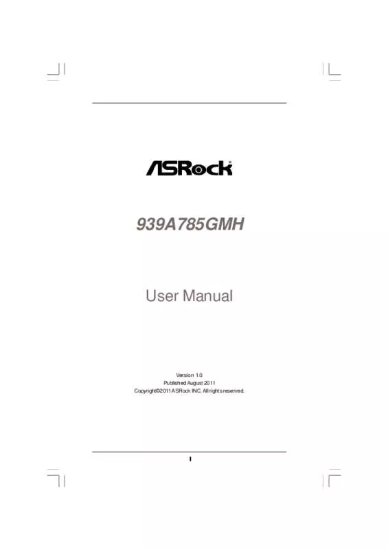 Mode d'emploi ASROCK 939A785GMH