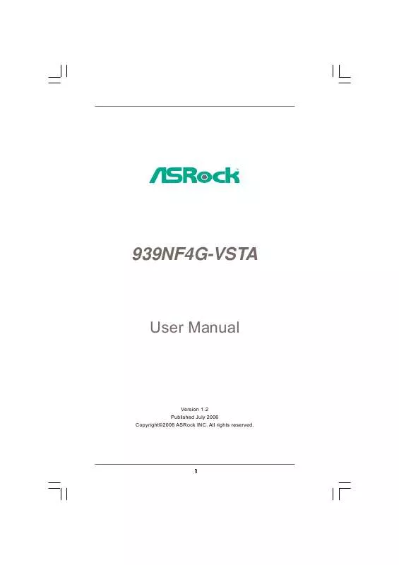 Mode d'emploi ASROCK 939NF4G-VSTA
