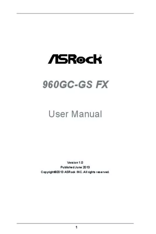 Mode d'emploi ASROCK 960GC-GS FX
