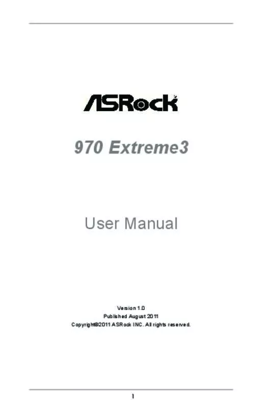Mode d'emploi ASROCK 970 EXTREME3