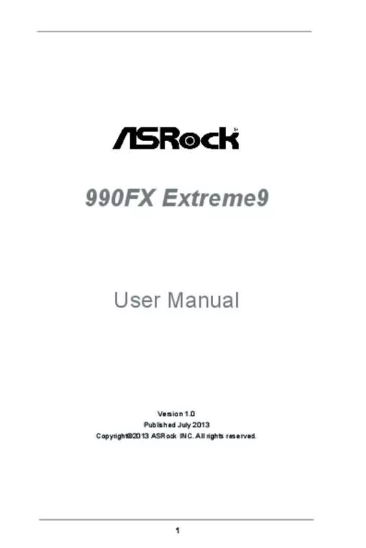 Mode d'emploi ASROCK 990FX EXTREME4