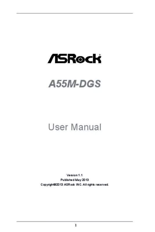 Mode d'emploi ASROCK A55M-DGS