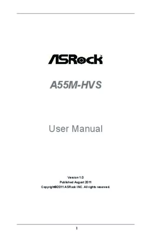 Mode d'emploi ASROCK A55M-HVS