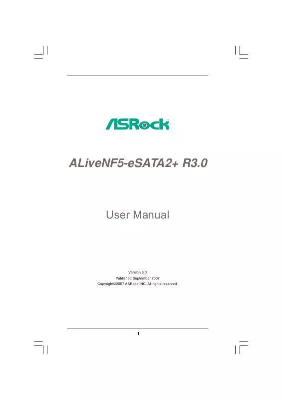 Mode d'emploi ASROCK ALIVENF5-ESATA2+R3.0