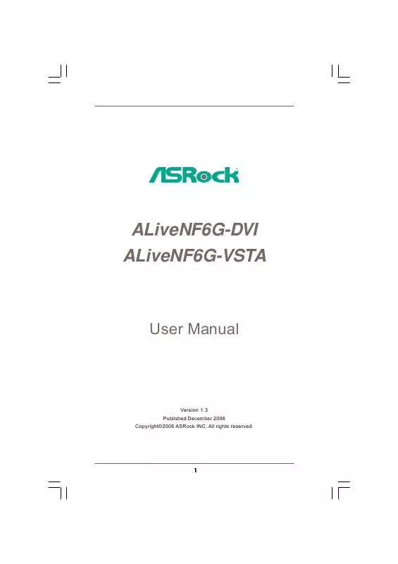 Mode d'emploi ASROCK ALIVENF6G-DVI