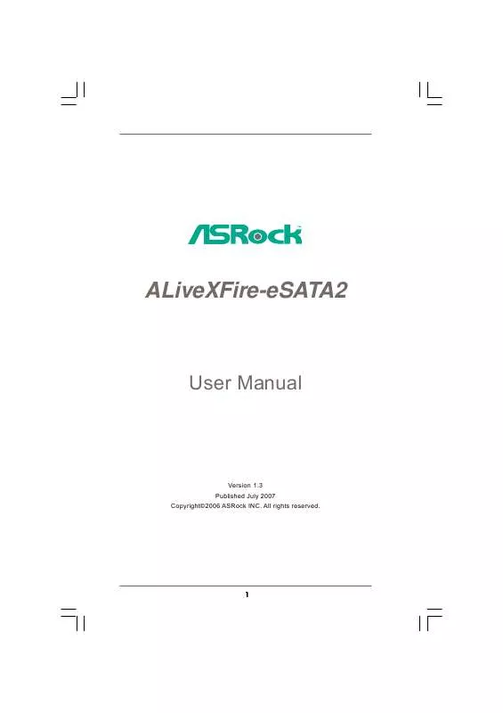 Mode d'emploi ASROCK ALIVEXFIRE-ESATA2