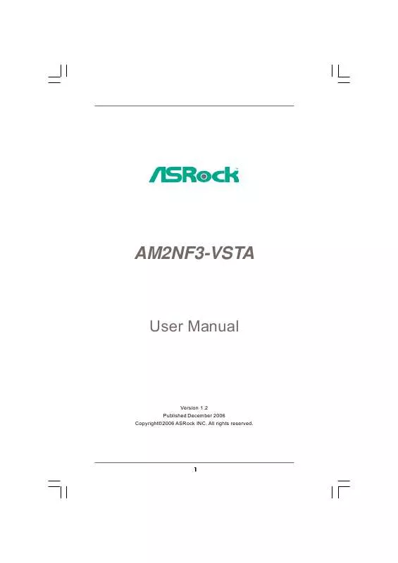 Mode d'emploi ASROCK AM2NF3-VSTA