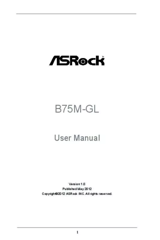 Mode d'emploi ASROCK B75M-GL