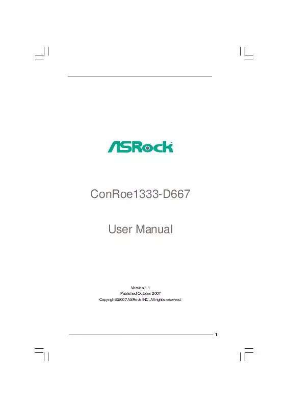 Mode d'emploi ASROCK CONROE1333-D667 R1.0