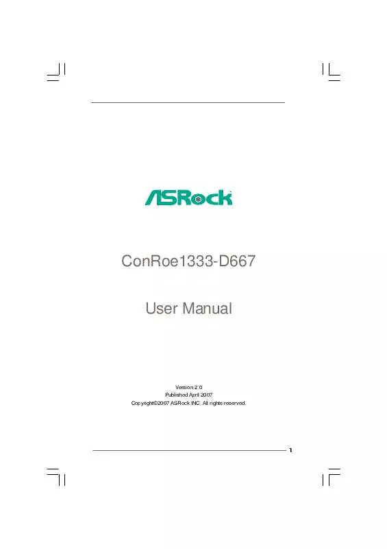 Mode d'emploi ASROCK CONROE1333-D667 R2.0