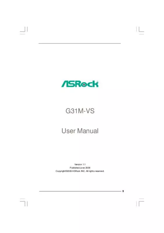 Mode d'emploi ASROCK G31M-VS_VIA