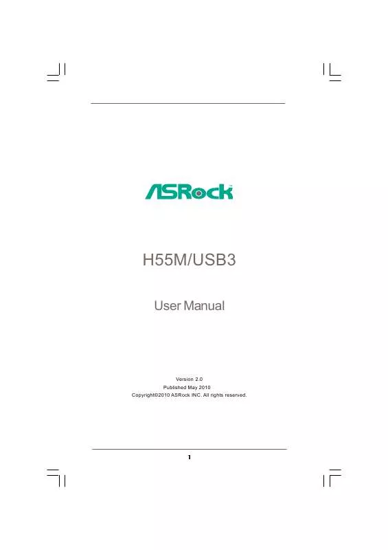 Mode d'emploi ASROCK H55M/USB3 R2.0