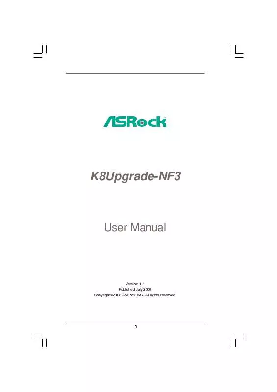 Mode d'emploi ASROCK K8UPGRADE-NF3