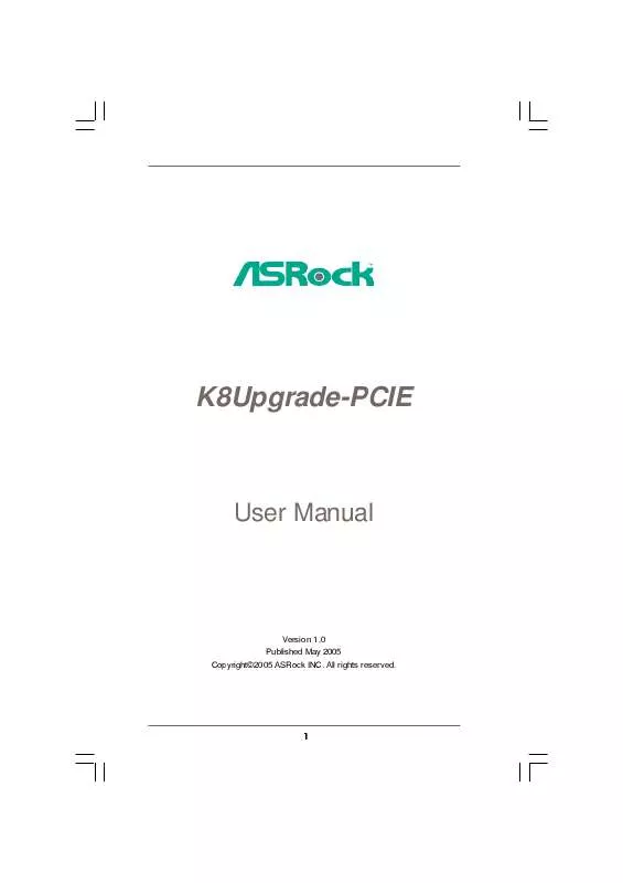 Mode d'emploi ASROCK K8UPGRADE-PCIE