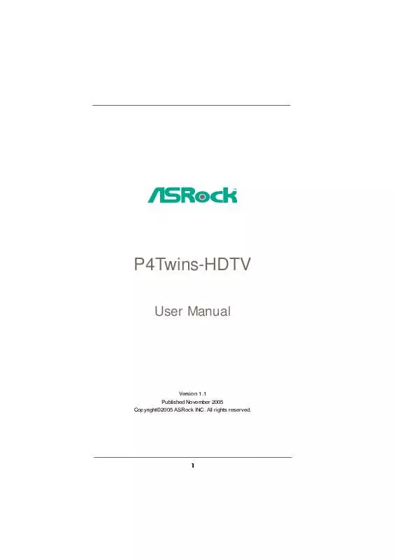 Mode d'emploi ASROCK P4TWINS-HDTV