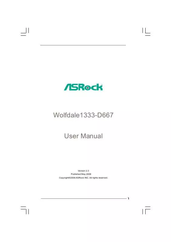 Mode d'emploi ASROCK WOLFDALE1333-D667 R2.0
