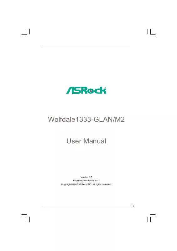 Mode d'emploi ASROCK WOLFDALE1333-GLAN/M2