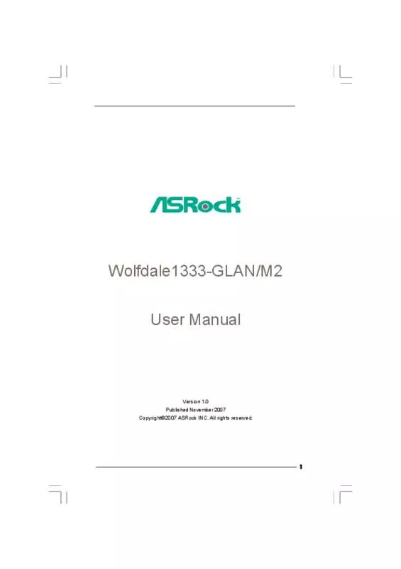 Mode d'emploi ASROCK WOLFDALE1333-GLANM2