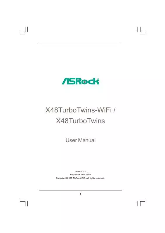 Mode d'emploi ASROCK X48TURBOTWINS-WIFI