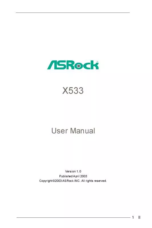 Mode d'emploi ASROCK X533