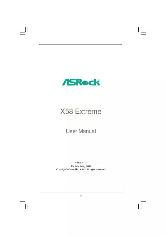 Mode d'emploi ASROCK X58 EXTREME