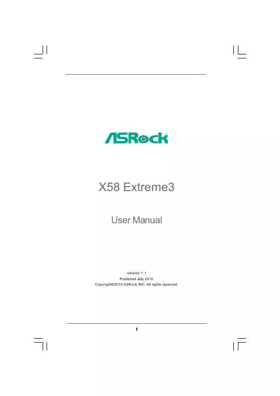 Mode d'emploi ASROCK X58 EXTREME3